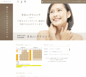 日常生活への早期復帰を想定した施術が豊富「きれいクリニック」